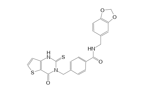 benzamide, N-(1,3-benzodioxol-5-ylmethyl)-4-[(1,4-dihydro-4-oxo-2-thioxothieno[3,2-d]pyrimidin-3(2H)-yl)methyl]-