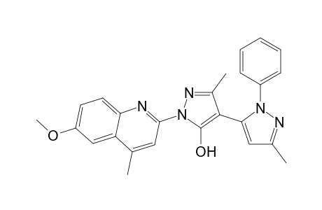 1-(4-Methyl-6-methoxy-2-quinolyl)1'-phenyl-3,3'-dimethyl-(4,5'-bipyrazol)-5-ol