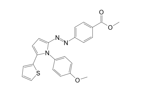 1-(4"-Methoxyphenyl)-2-(2'-thienyl)-5-(4"'-carbomethoxyphenylazo)pyrrole