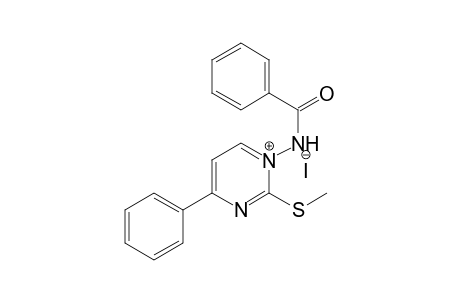 1-Benzoylamino-4-phenyl-2-methylthiopyrimidinium iodide