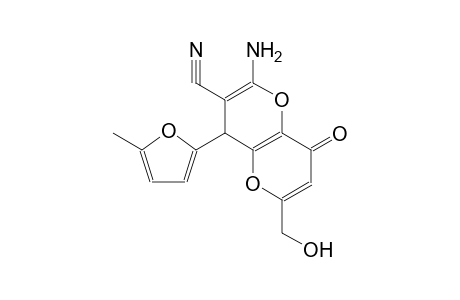 pyrano[3,2-b]pyran-3-carbonitrile, 2-amino-4,8-dihydro-6-(hydroxymethyl)-4-(5-methyl-2-furanyl)-8-oxo-