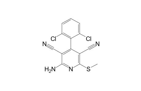 2-amino-4-(2,6-dichlorophenyl)-6-(methylthio)-pyridine-3,5-dicarbonitrile