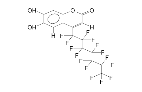 4-PERFLUOROHEPTYL-6,7-DIHYDROXYCOUMARIN