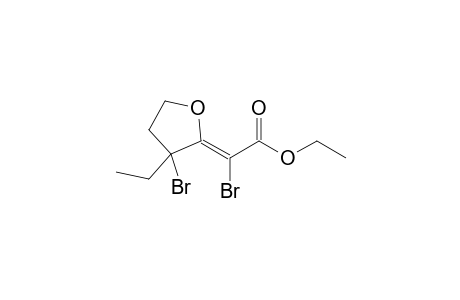 (2E)-2-bromo-2-(3-bromo-3-ethyl-2-oxolanylidene)acetic acid ethyl ester