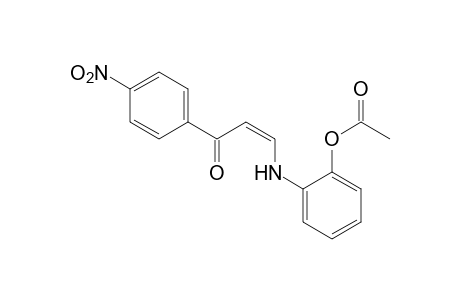 cis-3-(o-hydroxyanilino)-4'-nitroacrylophenone, acetate (ester)