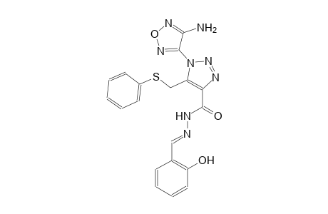 1-(4-amino-1,2,5-oxadiazol-3-yl)-N'-[(E)-(2-hydroxyphenyl)methylidene]-5-[(phenylsulfanyl)methyl]-1H-1,2,3-triazole-4-carbohydrazide
