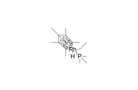 (/.eta.-5/-Pentamethyl-cyclopentadienyl)-trimethylphosphino-ethyl-hydrido rhodium