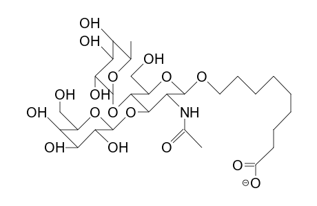 9-(2-Acetamido-2-deoxy-4-O-[A-L-fucopyranosyl]-3-O-[B-D-galactopyranosyl]-B-D-glucopyranosid-1-O-yl)-nonanoate