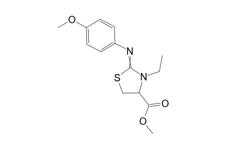 Methyl 3-ethyl-2-[(4-methoxyphenyl)imino]-1,3-thiazolane-4-carboxylate