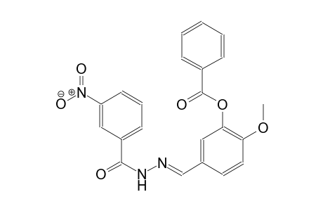2-methoxy-5-{(E)-[(3-nitrobenzoyl)hydrazono]methyl}phenyl benzoate