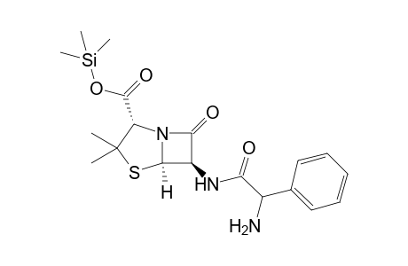 4-Thia-1-azabicyclo[3.2.0]heptane-2-carboxylic acid, 6-[(aminophenylacetyl)amino]-3,3-dimethyl-7-oxo-, trimethylsilyl ester, [2S-[2.alpha.,5.alpha.,6.beta.(S*)]]-