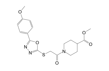 4-piperidinecarboxylic acid, 1-[[[5-(4-methoxyphenyl)-1,3,4-oxadiazol-2-yl]thio]acetyl]-, methyl ester