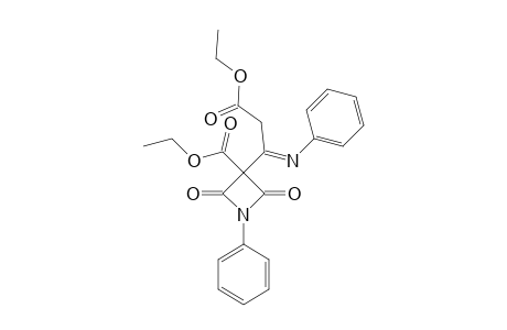 Ethyl 3-[2-ethoxycarbonyl-1-(phenylimino)ethyl]-1-phenyl-2,4-dioxoazetidine-3-carboxylate