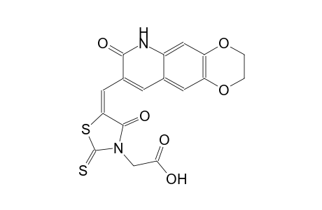 3-thiazolidineacetic acid, 4-oxo-5-[(2,3,6,7-tetrahydro-7-oxo[1,4]dioxino[2,3-g]quinolin-8-yl)methylene]-2-thioxo-, (5E)-