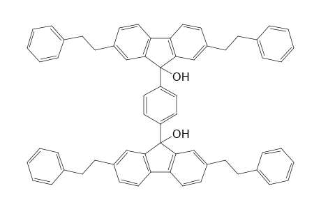 9,9'-(1,4-Phenylene)-bis[2,7-bis(2"-phenylethyl)-9H-fluoren-9-ol]