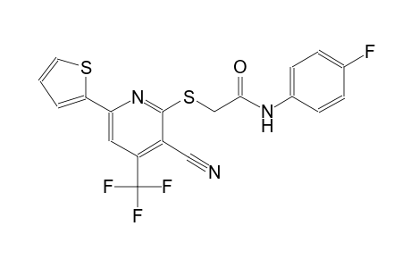 acetamide, 2-[[3-cyano-6-(2-thienyl)-4-(trifluoromethyl)-2-pyridinyl]thio]-N-(4-fluorophenyl)-