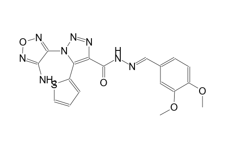 1-(4-amino-1,2,5-oxadiazol-3-yl)-N'-[(E)-(3,4-dimethoxyphenyl)methylidene]-5-(2-thienyl)-1H-1,2,3-triazole-4-carbohydrazide