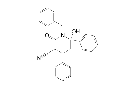 1-Benzyl-6-hydroxy-2-oxo-4,6-diphenylpiperidine-3-carbonitrile