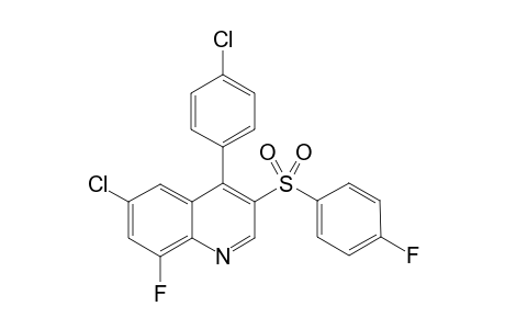 6-Chloro-4-(4-chlorophenyl)-8-fluoro-3-((4-fluorophenyl)-sulfonyl)quinoline