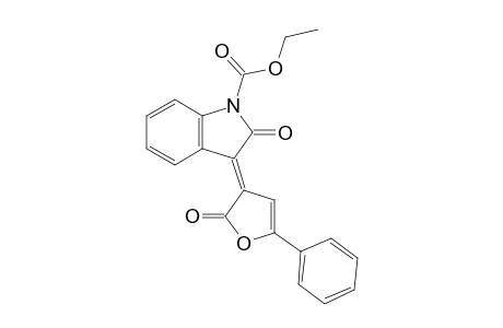 3-(5-Phenyl-2-oxodihydrofuran-3-ylidene)indole-2-one-1-carboxylic acid ethyl ester