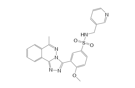 4-methoxy-3-(6-methyl[1,2,4]triazolo[3,4-a]phthalazin-3-yl)-N-(3-pyridinylmethyl)benzenesulfonamide