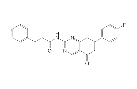 N-[7-(4-fluorophenyl)-5-oxo-5,6,7,8-tetrahydro-2-quinazolinyl]-3-phenylpropanamide