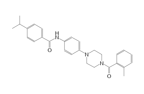 4-isopropyl-N-{4-[4-(2-methylbenzoyl)-1-piperazinyl]phenyl}benzamide