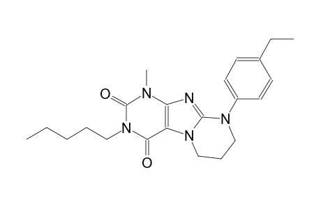 9-(4-ethylphenyl)-1-methyl-3-pentyl-6,7,8,9-tetrahydropyrimido[2,1-f]purine-2,4(1H,3H)-dione