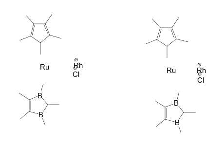 Diemer of [(eta5-Pentamethyl-2,3-dihydro-1,3-diborolyl)(eta-5-pentamethylcyclopentadienyl)ruthenium]rhodium Chloride