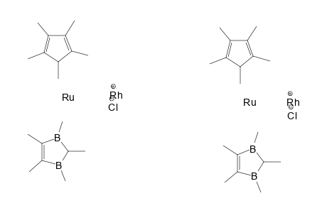 Diemer of [(eta5-Pentamethyl-2,3-dihydro-1,3-diborolyl)(eta-5-pentamethylcyclopentadienyl)ruthenium]rhodium Chloride