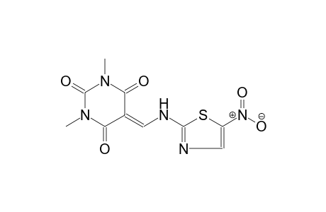 1,3-dimethyl-5-{[(5-nitro-1,3-thiazol-2-yl)amino]methylene}-2,4,6(1H,3H,5H)-pyrimidinetrione