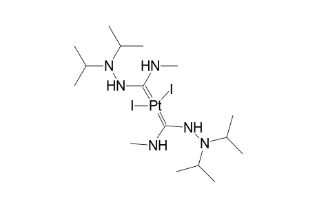 trans-bis[(2,2-Diisopropylhydrazino)(methylamino)carbene]diiodoplatinium (II)