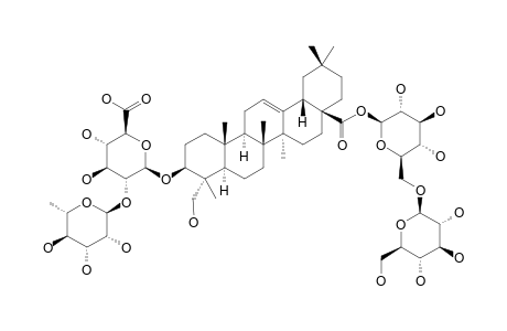 GIGANTEOSIDE-N;3-O-[ALPHA-L-RHAMNOPYRANOSYL-(1->2)-BETA-D-GLUCURONOPYRANOSYL]-28-O-[BETA-D-GLUCOPYRANOSYL-(1->6)-BETA-D-GLUCOPYRANOSYL]-HEDERAGENIN