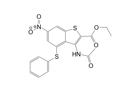 3-Acetamido-6-nitro-4-(phenylthio)-1-benzothiophene-2-carboxylic acid ethyl ester