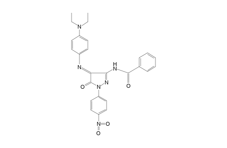 N-{4-{[p-(DIETHYLAMINO)PHENYL]IMINO}-1-(p-NITROPHENYL)-5-OXO-2-PYRAZOLIN-3-YL}BENZAMIDE