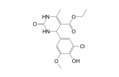 ethyl 4-(3-chloro-4-hydroxy-5-methoxyphenyl)-6-methyl-2-oxo-1,2,3,4-tetrahydro-5-pyrimidinecarboxylate