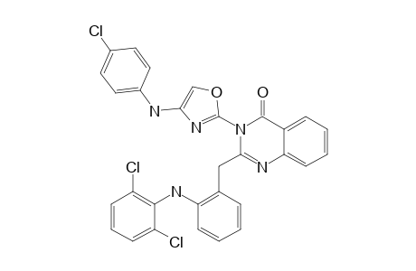 2-[2-(2,6-DICHLOROPHENYLAMINO)-PHENYLMETHYL]-3-[4-[(4-CHLOROPHENYL)-AMINO]-1,3-OXAZOL-2-YL]-QUINAZOLIN-4(3H)-ONE