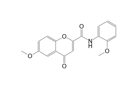 4H-1-benzopyran-2-carboxamide, 6-methoxy-N-(2-methoxyphenyl)-4-oxo-