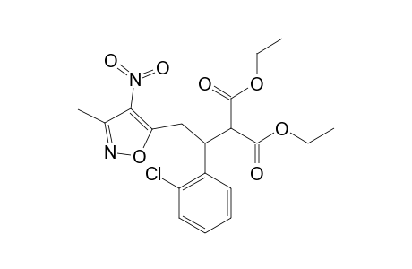 ETHYL-2-CARBETHOXY-3-(2-CHLOROPHENYL)-4-(3-METHYL-4-NITROISOXAZOL-5-YL)-BUTYRATE