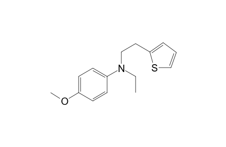 N-Ethyl-4-methoxy-N-[2-(thiophen-2-yl)ethyl]aniline