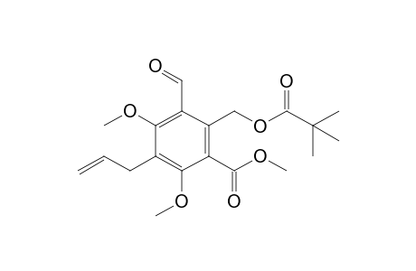 2-[(2,2-dimethyl-1-oxopropoxy)methyl]-3-formyl-4,6-dimethoxy-5-prop-2-enylbenzoic acid methyl ester