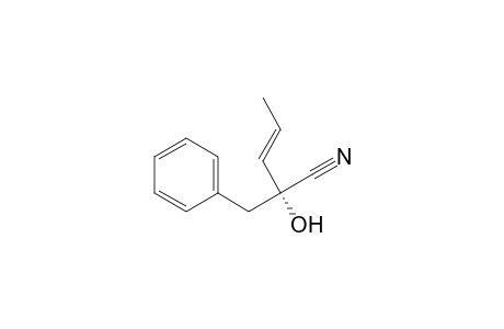 (E,2R)-2-benzyl-2-hydroxy-pent-3-enenitrile