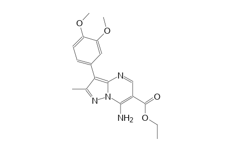 pyrazolo[1,5-a]pyrimidine-6-carboxylic acid, 7-amino-3-(3,4-dimethoxyphenyl)-2-methyl-, ethyl ester