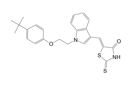 (5Z)-5-({1-[2-(4-tert-butylphenoxy)ethyl]-1H-indol-3-yl}methylene)-2-thioxo-1,3-thiazolidin-4-one