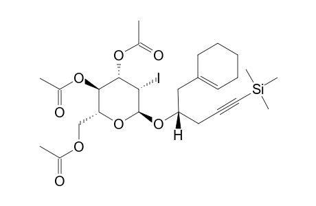 .alpha.-[4'(S)5'-Cyclohexenyl-1'-trimethylsilylpent-1'-yn-4'yl]-3,4,6-tri-O-acetyl-2-deoxy-2-iodo-D-mannopyranoside
