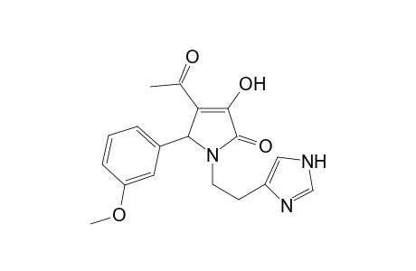 2H-Pyrrol-2-one, 4-acetyl-1,5-dihydro-3-hydroxy-1-[2-(1H-imidazol-4-yl)ethyl]-5-(3-methoxyphenyl)-