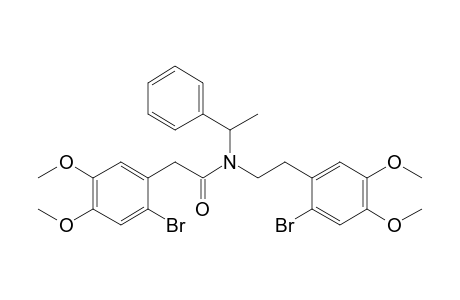 N-[2-(2-Bromo-4,5-dimethoxyphenyl)ethyl]-N-[1-phenylethyl]-2-(2-bromo-4,5-dimethoxyphenyl)acetamide