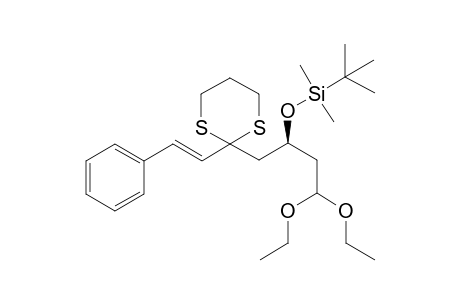 2-((4,4-Diethoxy-(2S)-(tert-butyldimethylsiloxy)butyl)-2-(2-phenyl-1-ethenyl)-[1,3]dithiane