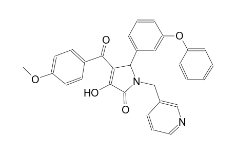 2H-pyrrol-2-one, 1,5-dihydro-3-hydroxy-4-(4-methoxybenzoyl)-5-(3-phenoxyphenyl)-1-(3-pyridinylmethyl)-