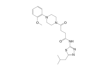 N-(5-isobutyl-1,3,4-thiadiazol-2-yl)-4-[4-(2-methoxyphenyl)-1-piperazinyl]-4-oxobutanamide